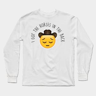 Old Town Road/Horses in the Back Meme Long Sleeve T-Shirt